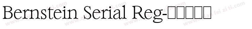 Bernstein Serial Reg字体转换